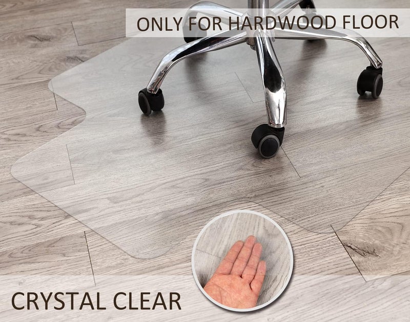 HOMEK Office Chair Mat for Hardwood Floor, 48”x 36” Vinyl Desk Chair Mat Clear Floor Protector Mat for Rolling Chair Office & Home, Easy Glide and Flat Without Curling - Image 4